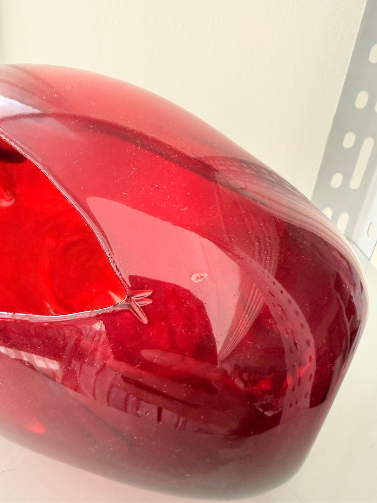 Pebble Glass Tissue Box1(red)-second grade فرز تاني