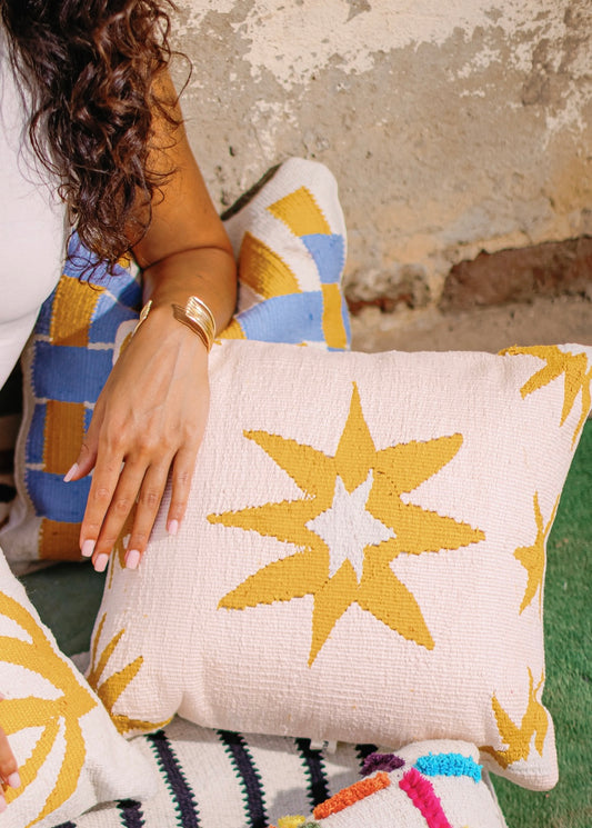Loom Pop kilim cushion