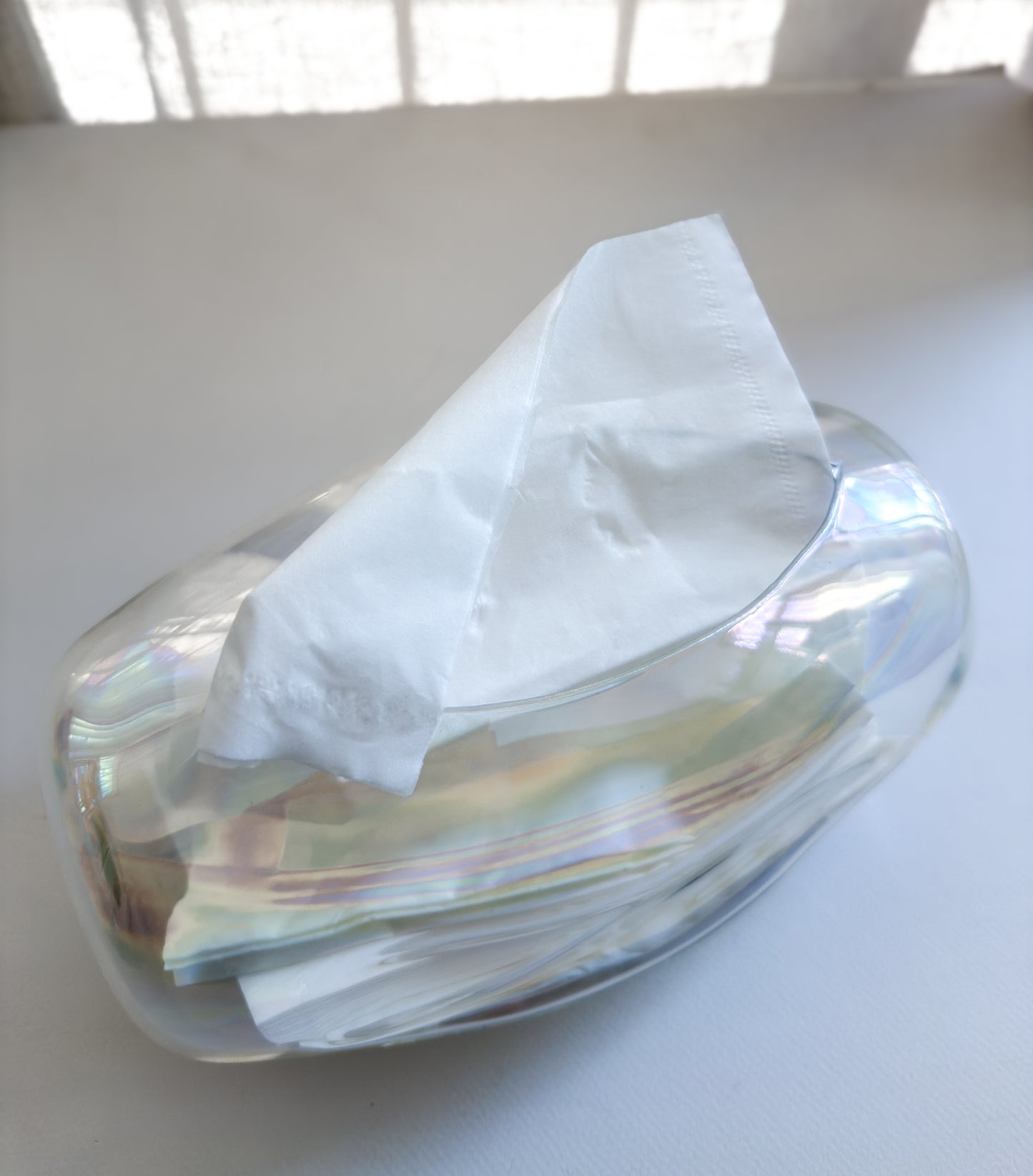 Pebble Glass Tissue Box(colors available)