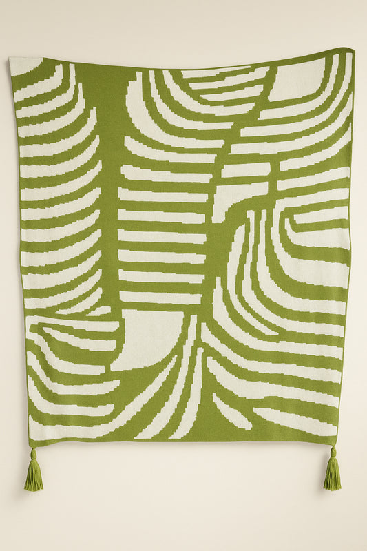 Ruhe Throw Light Green(reversible design)