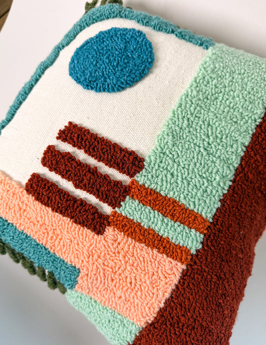 Celeste Cushion(punch-needle line)