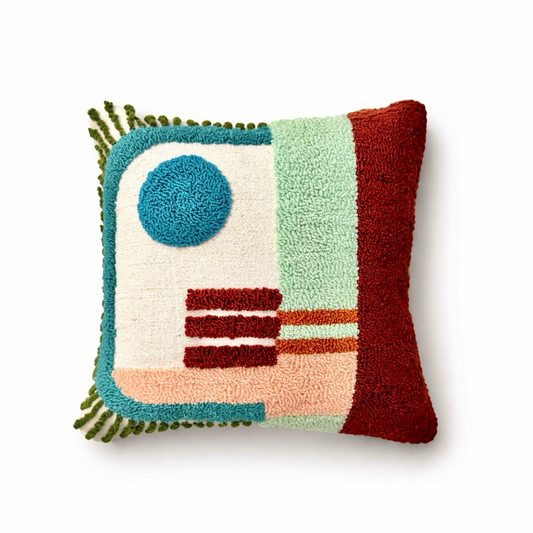 Celeste Cushion(punch-needle line)