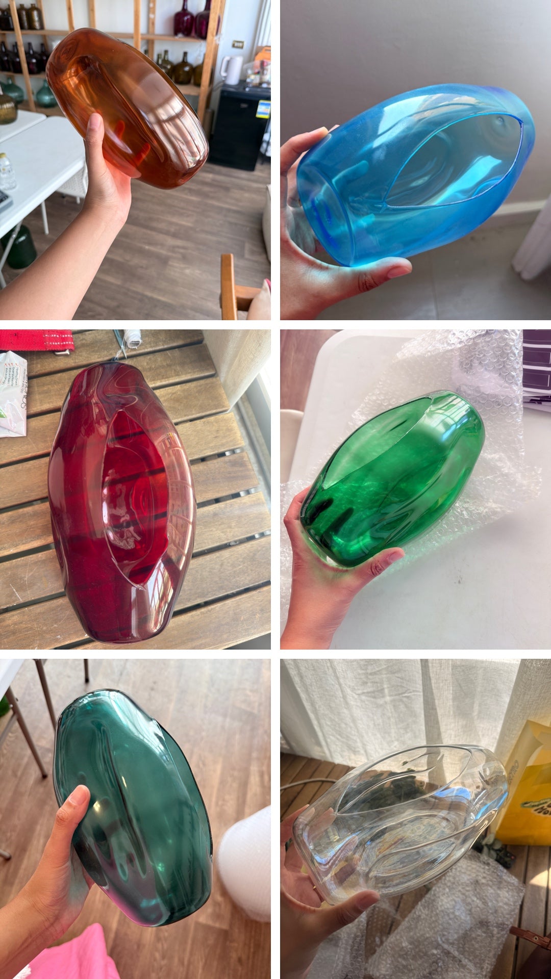 Pebble Glass Tissue Box(colors available)