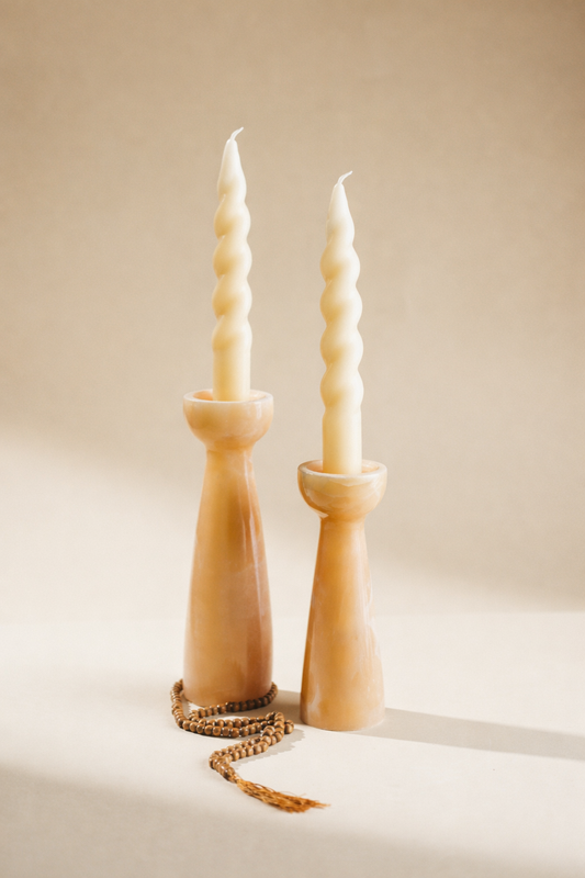 Layali Alabaster Candleholders